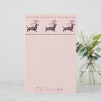 Fancy Dachshunds Personal Stationery