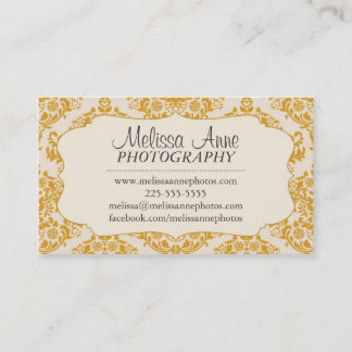 Fancy Damask Photography Business Card