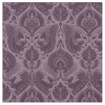 Fancy Damask with Animals, Aubergine Fabric