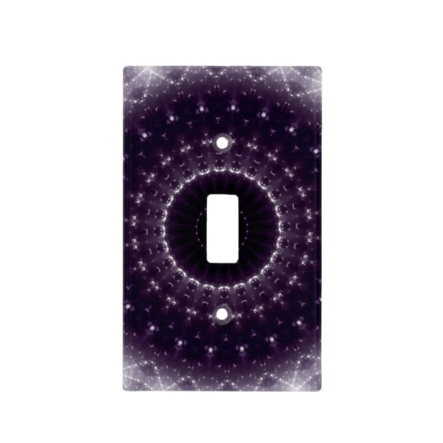 Fancy Delicate Black & White Lace Pattern Light Switch Cover (Front)