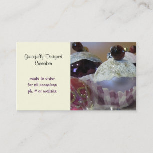 Fancy Designer Cupcakes Business Card