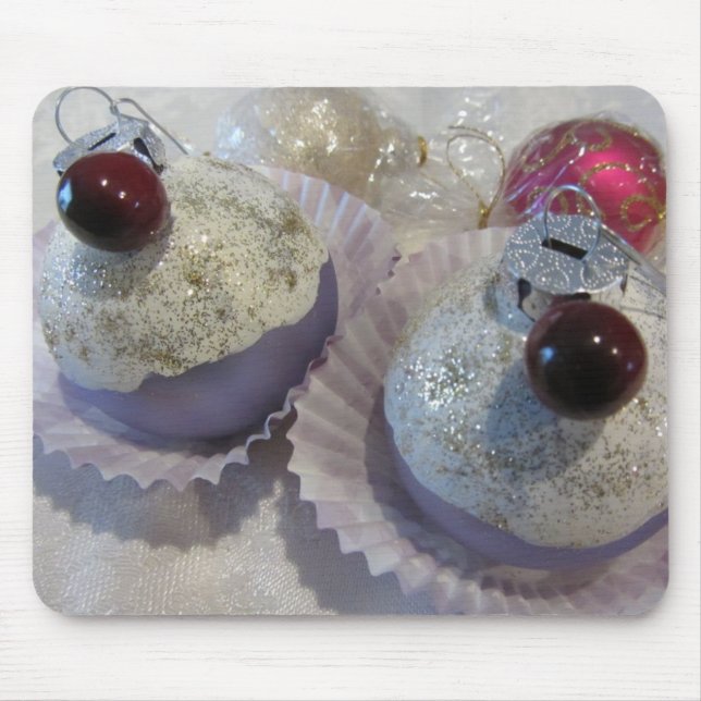 Fancy Designer Cupcakes Mouse Pad (Front)