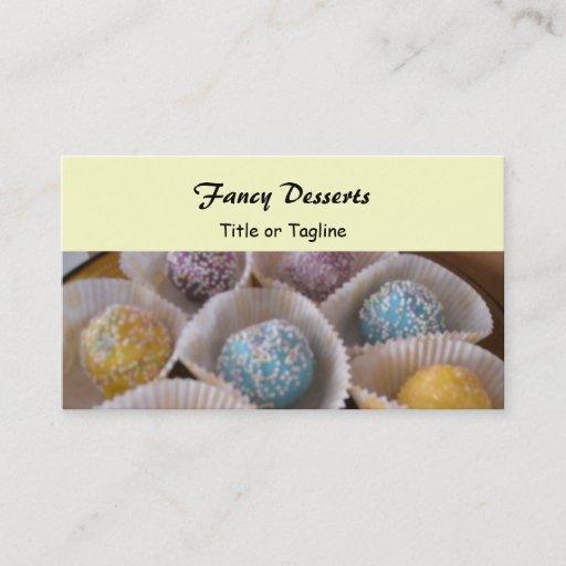 Customizable Fancy Desserts Business Card Template