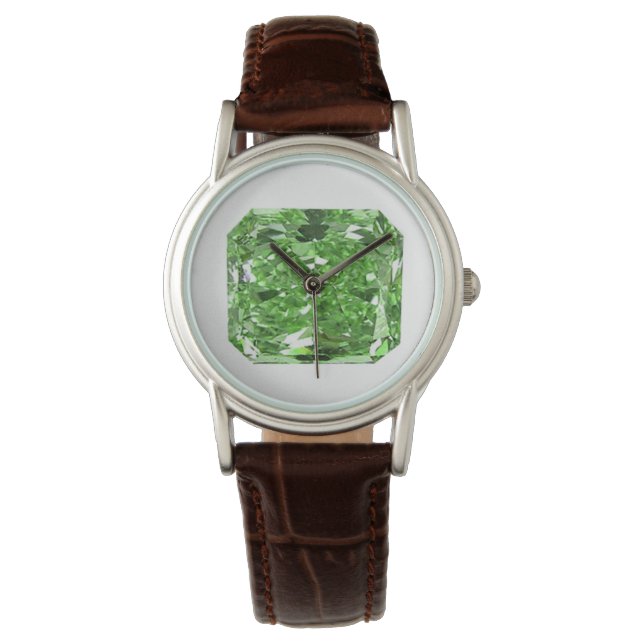 Fancy Diamond Green Sparkling Green Watch (Front)