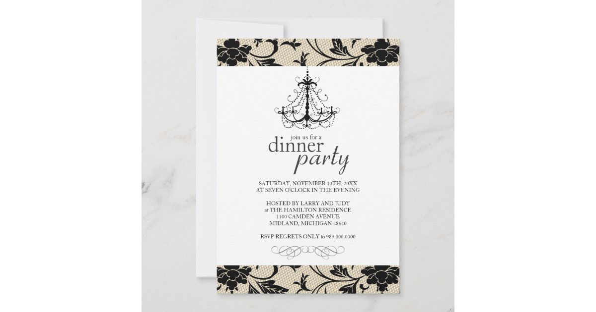 Fancy Dinner Party Invitations | Zazzle