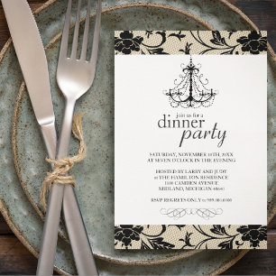 Fancy Dinner Party Invitations