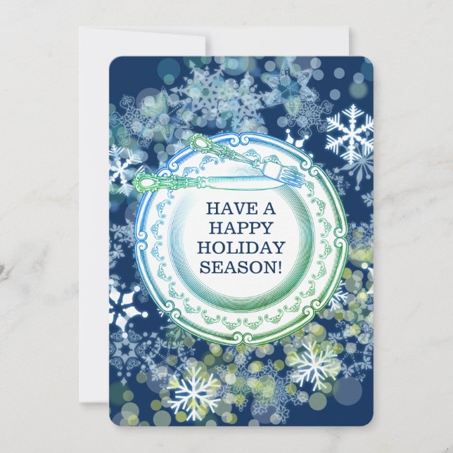 Fancy dinner plate chef catering Christmas holiday (Front)