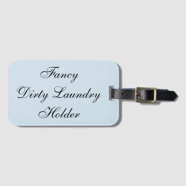 Fancy Dirty Laundry Holder Luggage Luggage Tag (Front Horizontal)