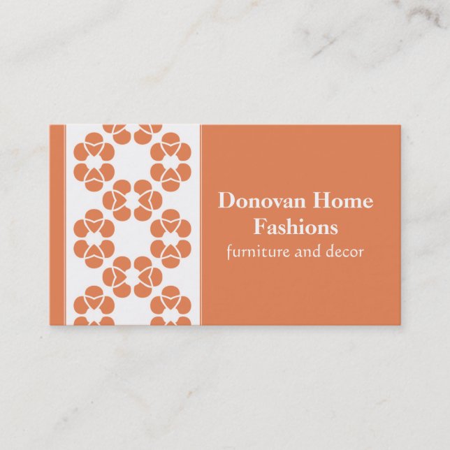Fancy Diva Business Card, Coral Card (Front)