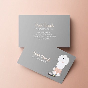 Fancy Dog Grooming Business Card by heartlocked at Zazzle