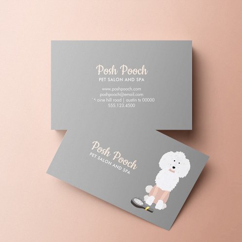 Fancy Dog Grooming Business Card