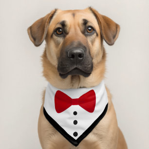 Fancy Dog Tuxedo Bow Tie Pet Bandana Collar