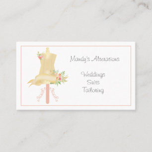 Fancy Dress Form Seamstress Business Card