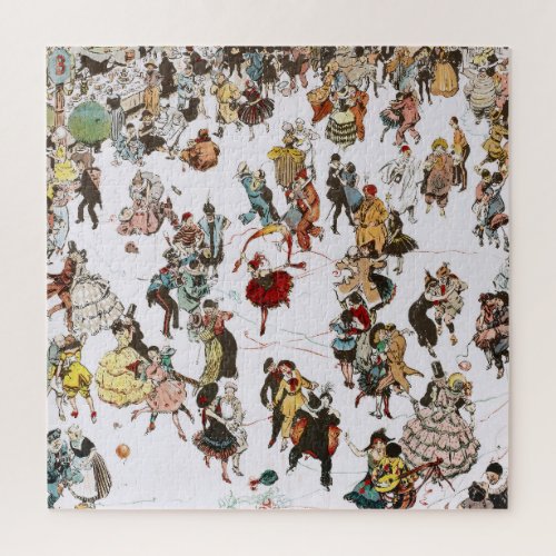 Fancy Dress Party dancing couples in costume  Jigsaw Puzzle
