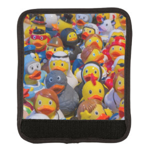Fancy Dressed Yellow Plastic Ducks Luggage Handle Wrap