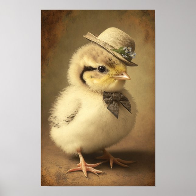 Fancy Easter Chick Downloadable Art Poster (Front)