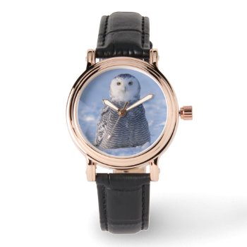 Fancy Elegant Arctic Snowy Owl Photo Designed Watch by ScrdBlueCollectibles at Zazzle
