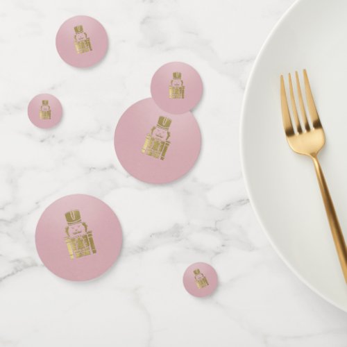 Fancy Elegant Pink  Gold Nutcracker Holiday Party Confetti