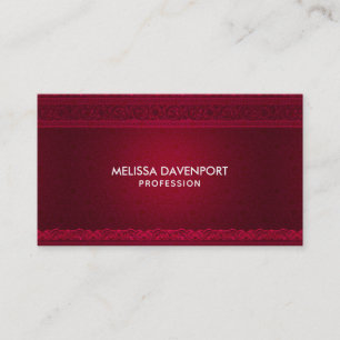 Fancy & Elegant Red Background Stylish Business Card