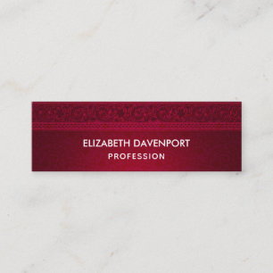 Fancy & Elegant Red Background Stylish Mini Business Card