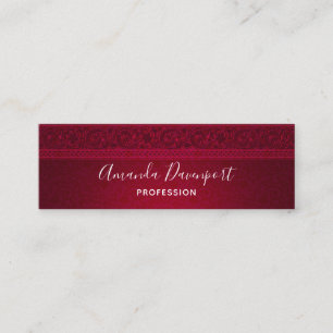 Fancy & Elegant Red Background Stylish Mini Business Card