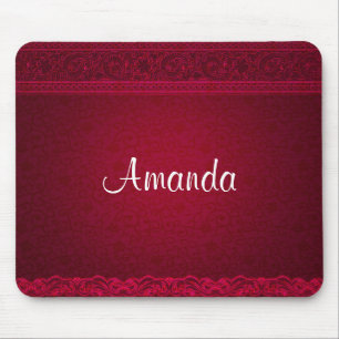 Fancy & Elegant Red Background Stylish Mouse Pad