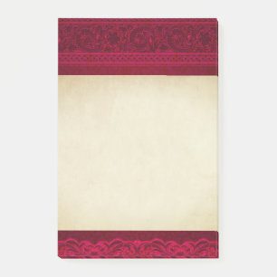 Fancy & Elegant Red Background Stylish Post-it Notes
