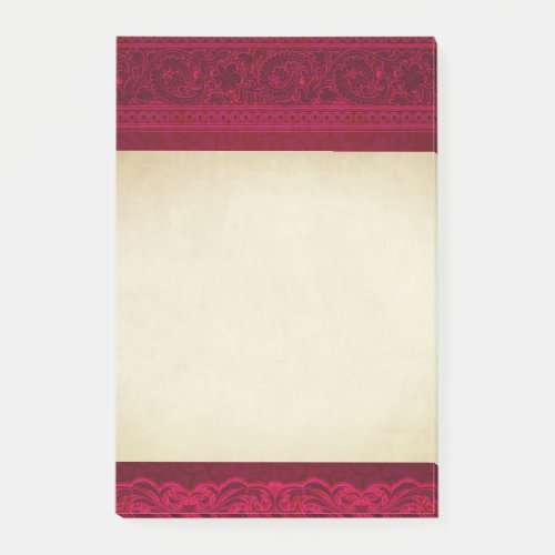 Fancy  Elegant Red Background Stylish Post_it Notes