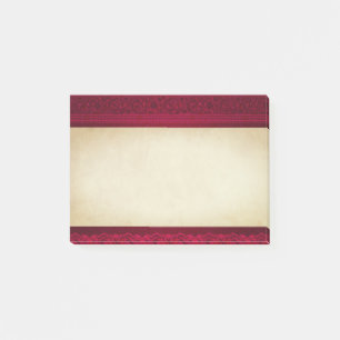 Fancy & Elegant Red Background Stylish Post-it Notes