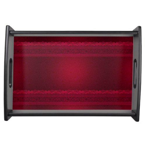 Fancy  Elegant Red Background Stylish Serving Tray