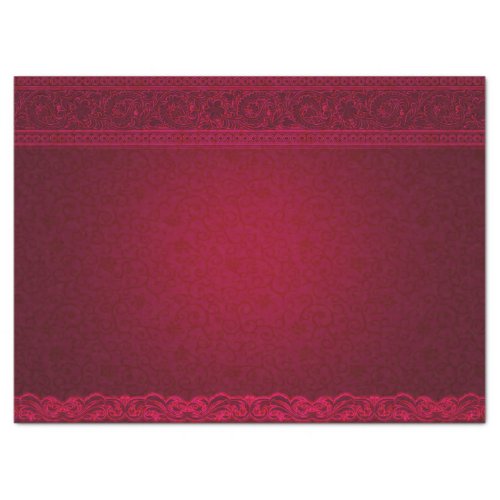 Fancy  Elegant Red Background Stylish Tissue Paper