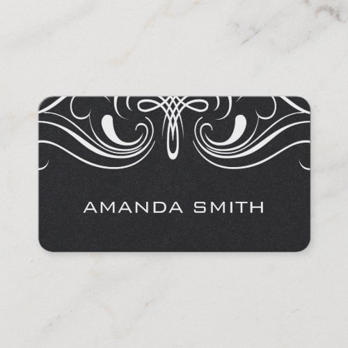 Fancy Elements Simple Black Business Card