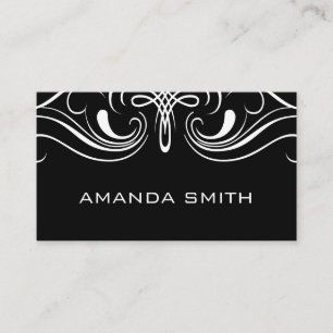 Fancy Elements Simple Black Business Card