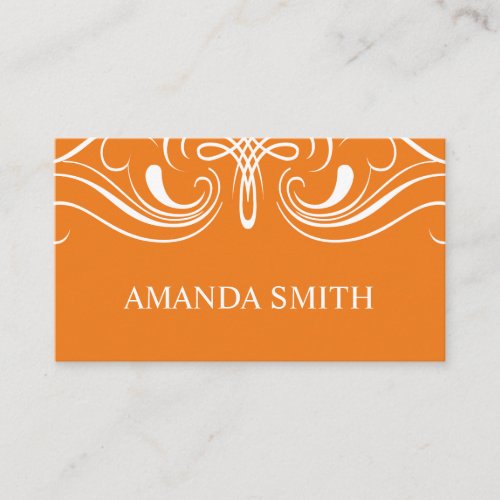 Fancy Elements Simple Orange Business Card