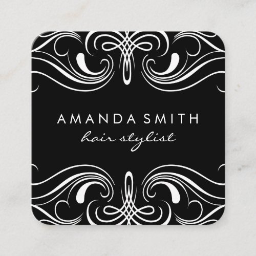 Fancy Elements Square Business Card