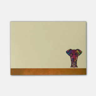 Fancy Elephant Design Bold Bright Colors Post-it Notes