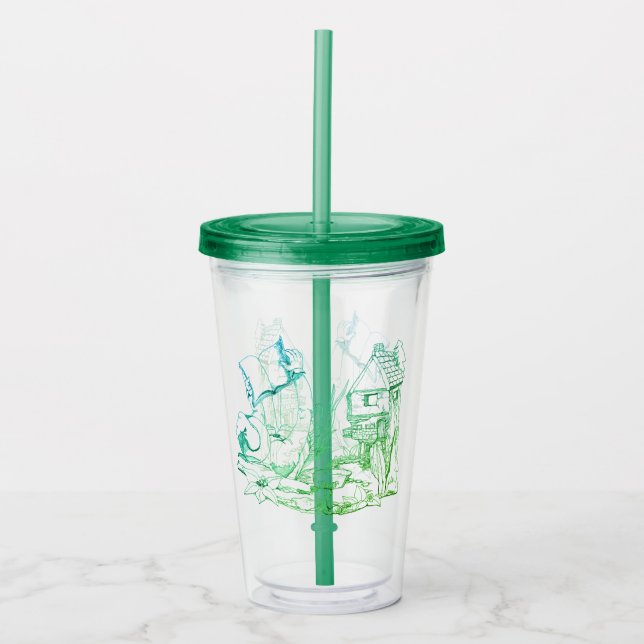 Fancy "Elf Manor" Color Printed Acrylic Tumbler (Front)