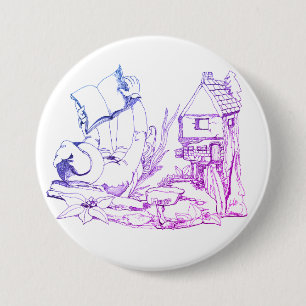 Fancy Elf Manor Colorized Lapel Shirt Button