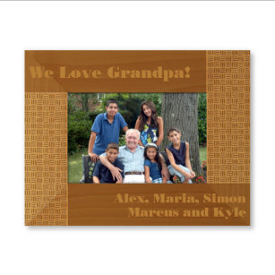 Fancy Engraved 9x7 Wooden Picture Frame