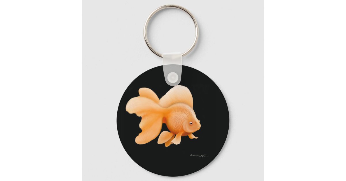 Fancy Fantail Goldfish Keychain