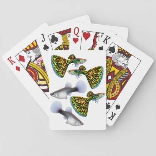 Fancy Fantail Guppy Fish Playing Cards