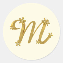 Golden Monogram Crown Initial Letter M Sticker for Sale by taherismail