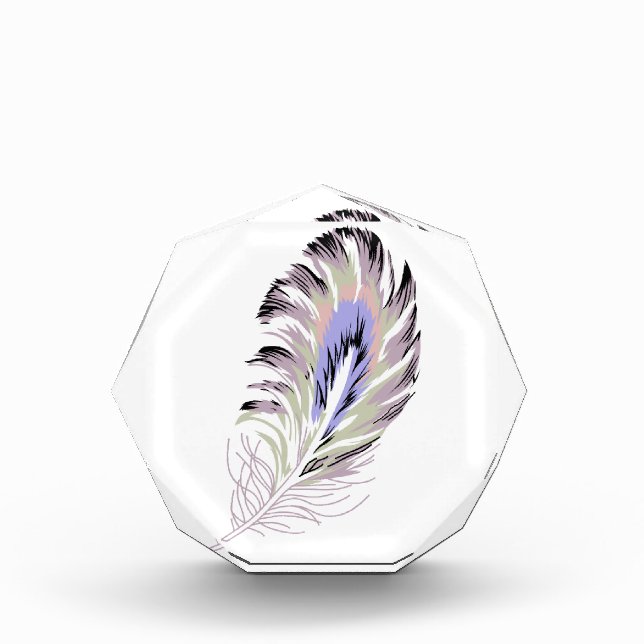 Fancy Feather Acrylic Award (Front)