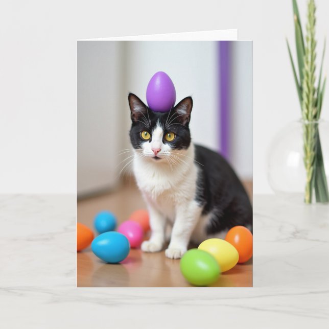 Fancy Feline Greetings Card (Front)