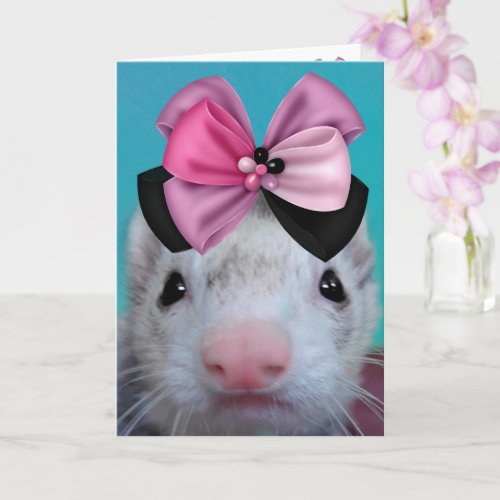 Fancy Ferret Birthday Card