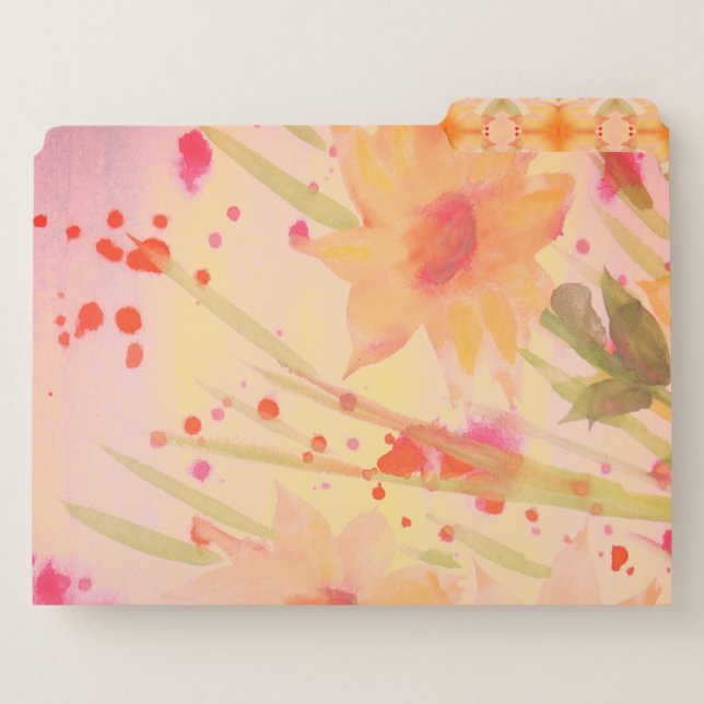 Fancy File Folders in a Watercolour Floral (Front Right)