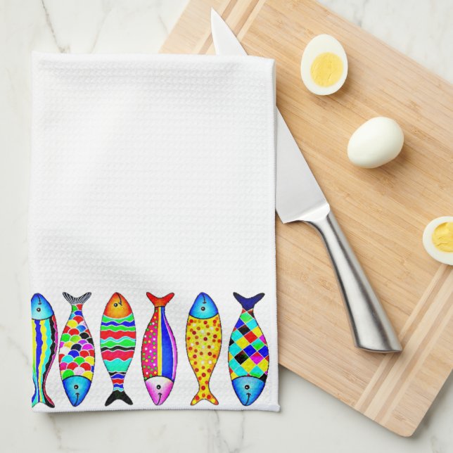 Fancy fish kitchen towel (Quarter Fold)