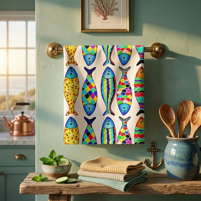 Fancy fish kitchen towel (Creator Uploaded)
