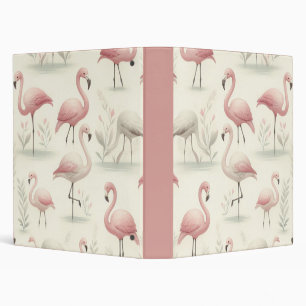 Fancy Flamingo 3 Ring Binder