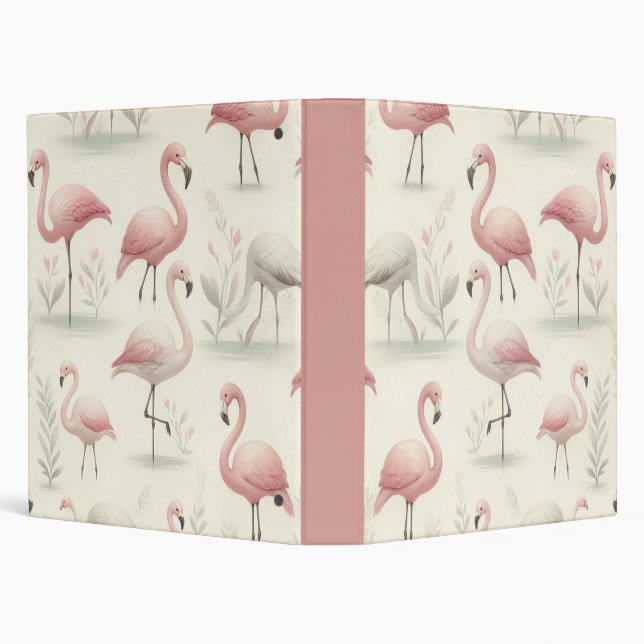 Fancy Flamingo 3 Ring Binder (Background)